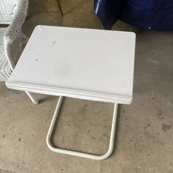 Vintage Tv Tray Table Adjustable Foldable Antique