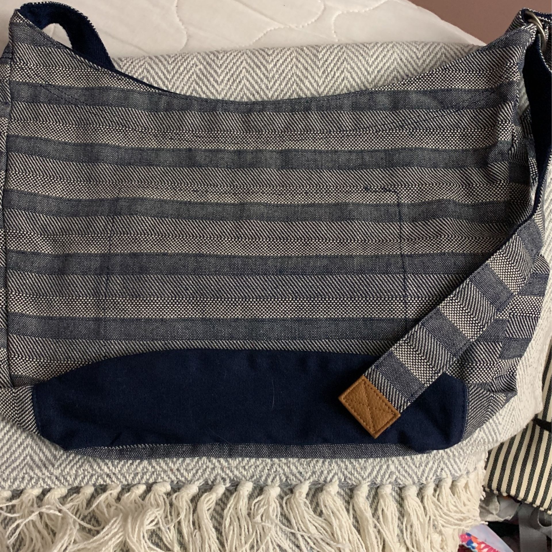 Retro Metro Hobo Bag in Woven Stripe