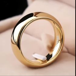 1pc  Ring - Wide 6mm Band, Modern Minimalist Jewelry for Wedding, EngaSynthetic Gemstoneent, Everyday - Durable & Tarnish-Resistant - Unisex Wedding/A