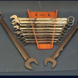 Snap-on Tools 11 pc 12-Point SAE Flank DriveR Plus Combination Wrench Set (3/8 - 1")