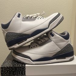 JORDAN 3 SIZE 11 MIDNIGHT NAVY