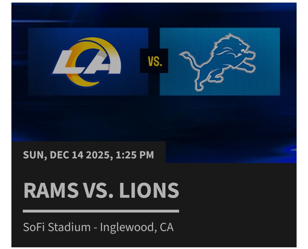today!!! rams lions
