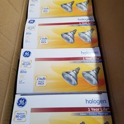 Halogen Light, 12 package ( each box has 2 bulbs) $5 each