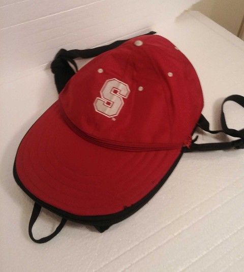 Stanford Backpack shaped like a baseball cap