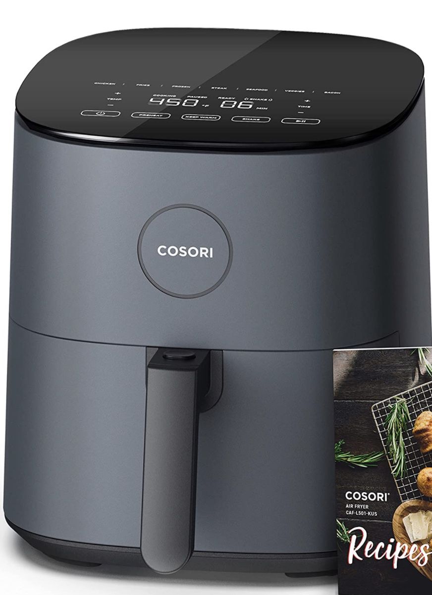  Air Fryer, Cosori 5QT, 9-in-1 Airfryer Compact Oilless Small Oven, Dishwasher-Safe, 450℉ freidora de aire, 30 Exclusive Recipes, Tempered Glass Displ