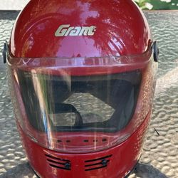 Vintage “grant” motorcycle helmet red 1970s 1980s
