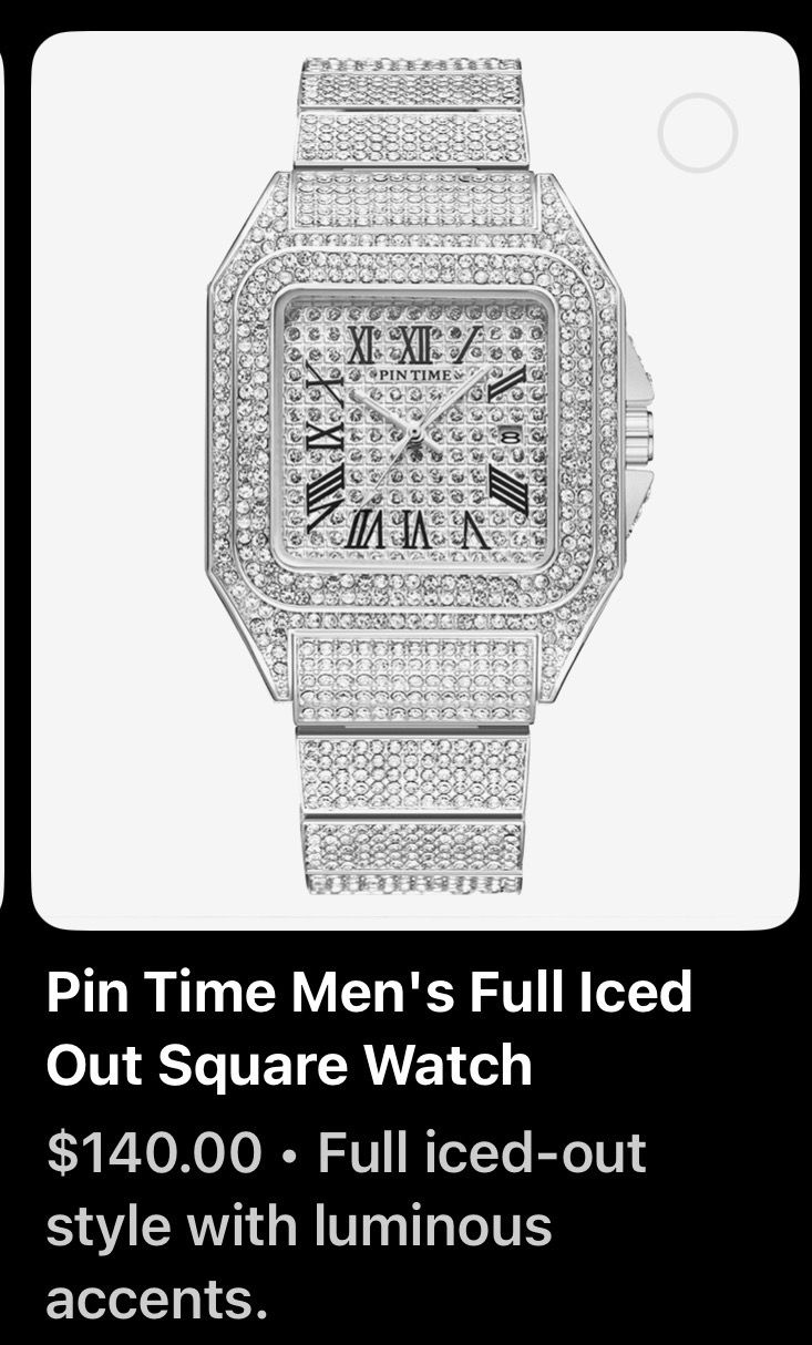 Pin time men’s iced out watch