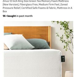 King Memory Foam Mattress - Almost New!