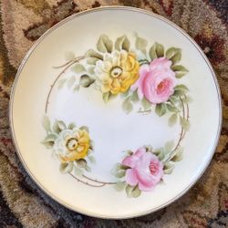 Antique Prussia Beyer & Block ROYAL RUDOLSTADT Plate Hand Painted Signed 8-1/2"