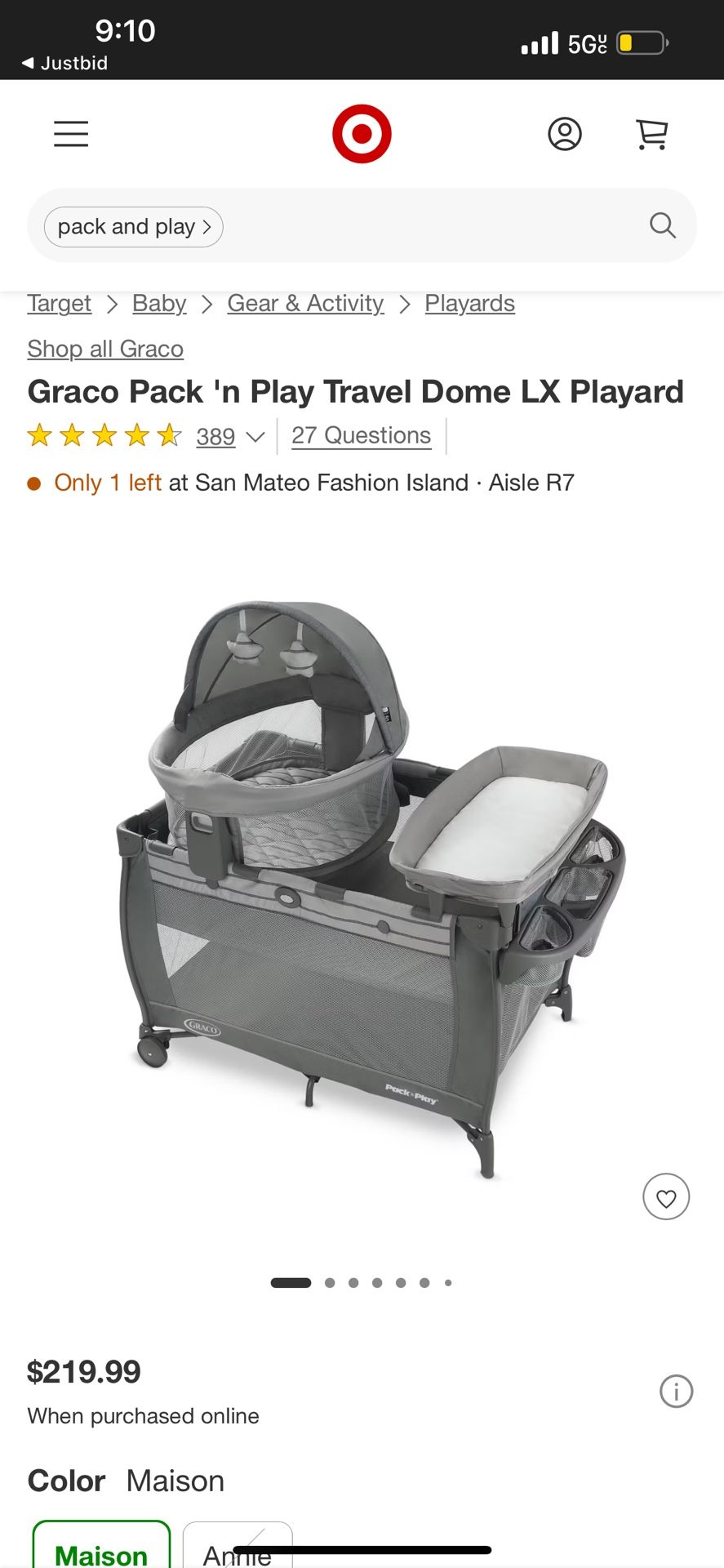Graco Pack n Play Dome LX Playard with Baby Bassinet, Lightweight Portable Crib