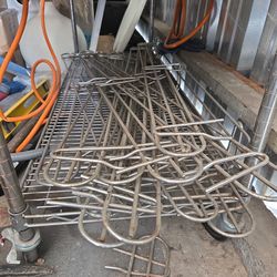 Wire metal chrome shelf side backing ledges