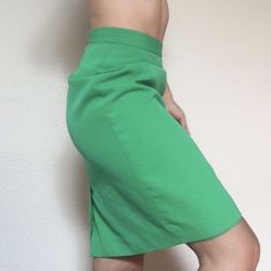 Vintage Lillie Rubin Green Wool Pencil Skirt