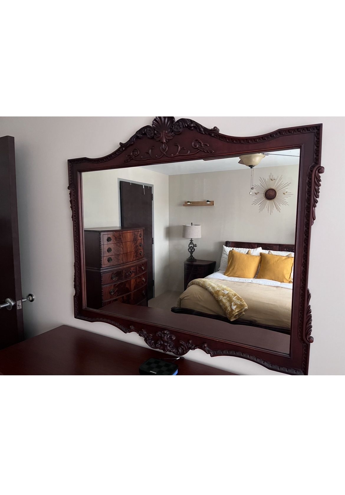 Vintage Mahogany Mirror Vanleigh