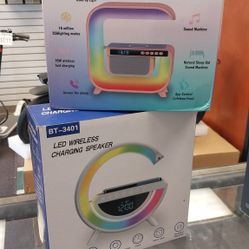 LED Wireless Charger Speaker Availabile On Payments Option