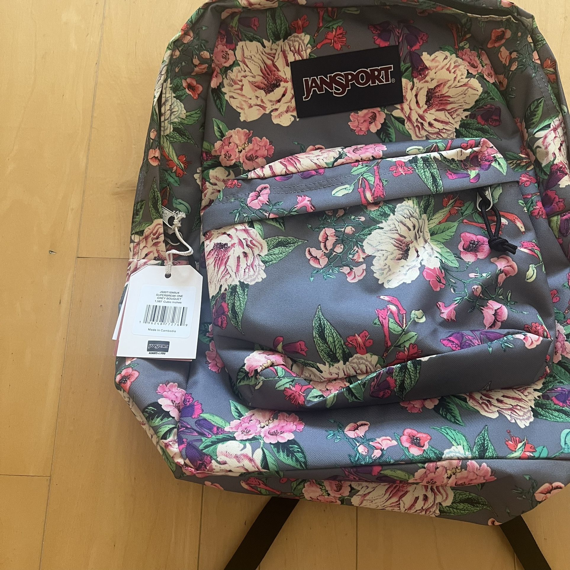 JanSport Floral Superbreak One Grey Bouquet Backpack for Sale in Glendale CA OfferUp