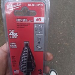 Brand New Milwaukee Jam Free Step Drill Bit #9 model 48-89-9209