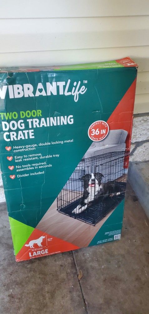 Two Door Dog Training Crate Large 36 In