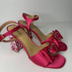 Forever 21 Women’s Ankle Strap Block Heel Pink Sandals Size 7.5