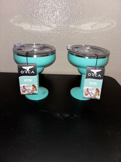 ORCA “Rita” insulated margarita cups (13 oz, seafoam color)