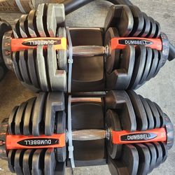 Pair Of Adjustable Dumbbells 90lbs Each 