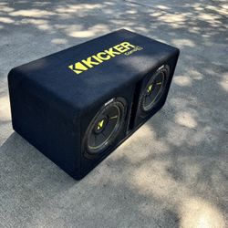 Kicker CompC Dual 10 inch Subwoofer Venteed Enclosure Cabinet