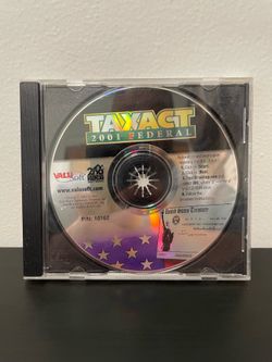 TaxCut 2001 Federal PC CD ROM Valusoft Taxes Debt Return Computer Software Tax