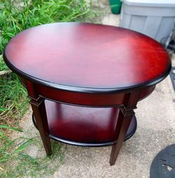 LIKE NEW~ “BOMBAY FURNITURE COMPANY” REAL WOODEN TABLE WITH HIDE AWAY STORAGE DRAWER