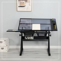 Glass Top Art Drafting Table
