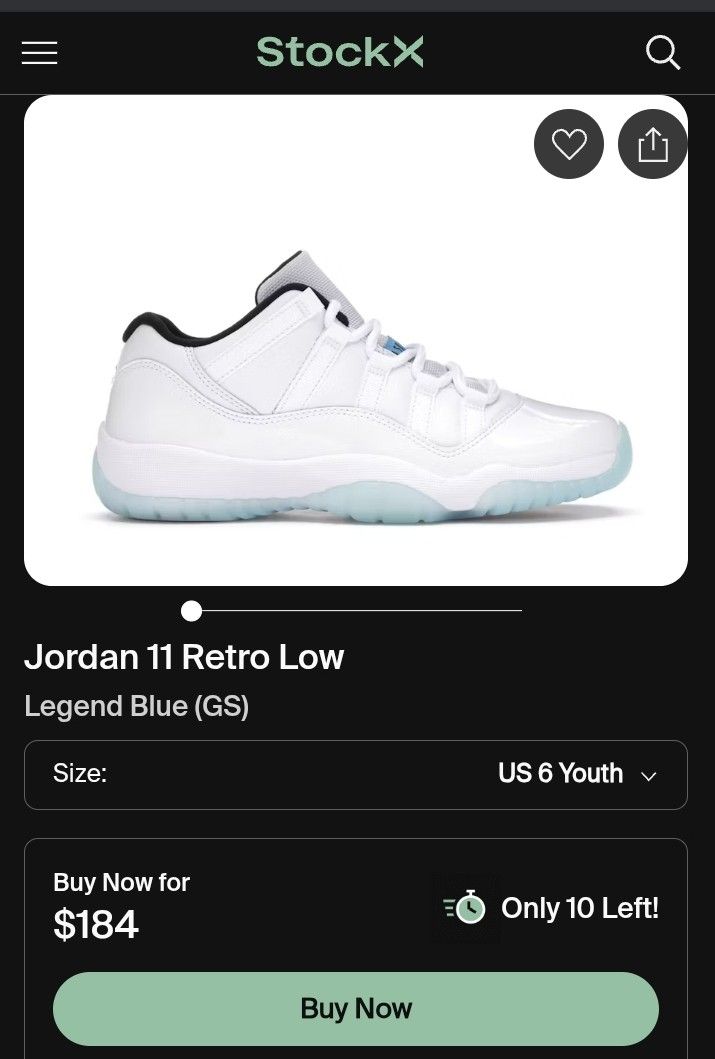 Jordan 11 Legend Blue Lows