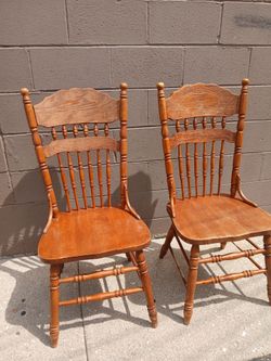 Solid wood  chairs  6  in total