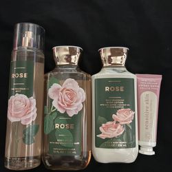 Bath & Body Works Rose 4-Piece Full-Size Set – NEW