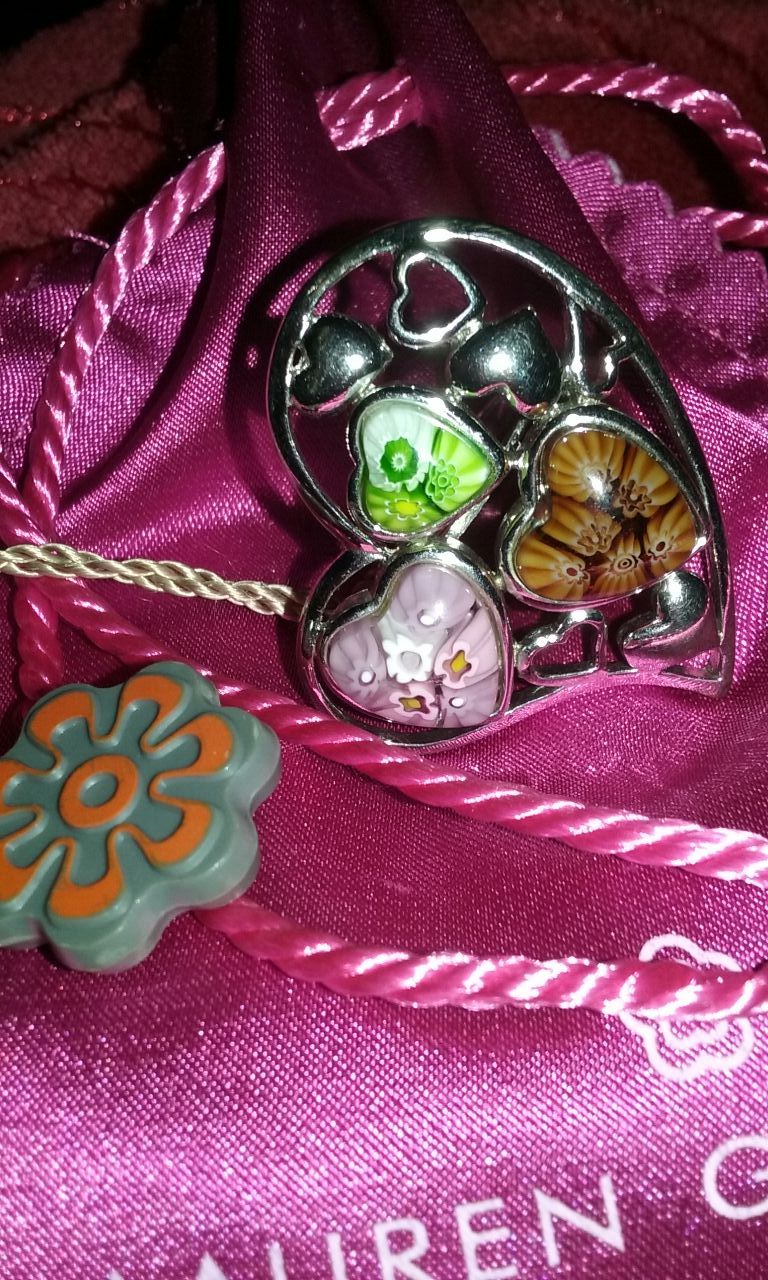 ASHLEY G. ADAMS STERLING SILVER/MURANO RING SIZE #9