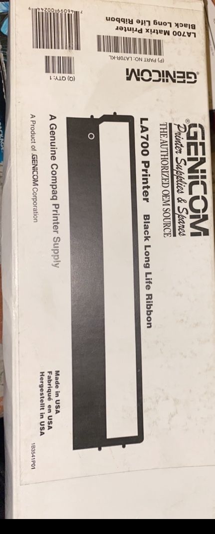 3 Genicom LA700 Matrix Printer Ribbon Black Long Life Long - 3 Units