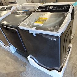 New Large Capacity 5.1cu Ft Top Load Washer With Agitator And Use Gas Dryer Set 