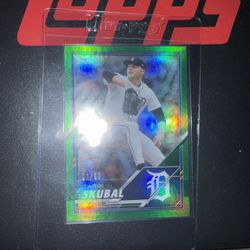 2025 Topps Lids Mitchell and Ness Tarik Skubal /99Orange Refractor Tigers Cy