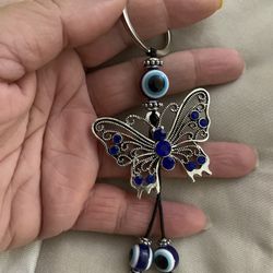 Evil Eye 🧿 Butterfly 🦋 Keychain Charm 