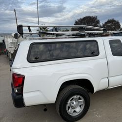 Toyota Tacoma White Camper With Racks “ CAMPER ONLY “