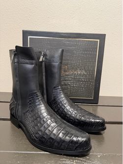 Cuadra botín caimán double zipper