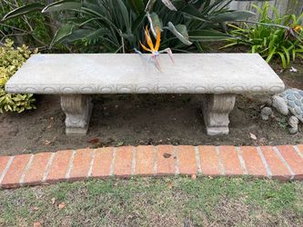 Patio cement bench