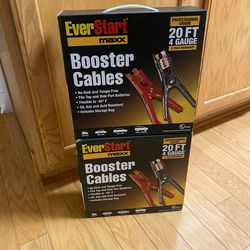 2 New 20FT Jumper Cables EverStart Maxx 4 Gauge