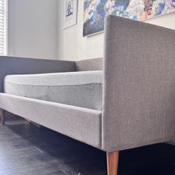 Linen Twin Day Bed with Casper Mattress in Gray - Pick Up Today