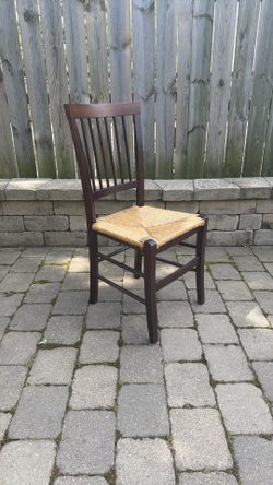 Dark Wood Woven Chair