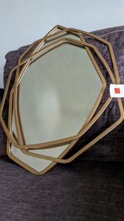 Golden Metal Mirror 30x21