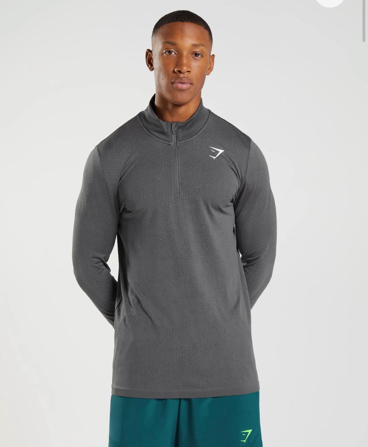 Gymshark Grey Seamless 1/4 Zip