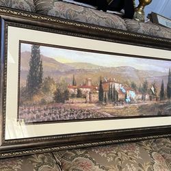 "Uzzano" Framed Art Print by Joe Sambataro  Italian Countryside Ornate Frame, Tuscan