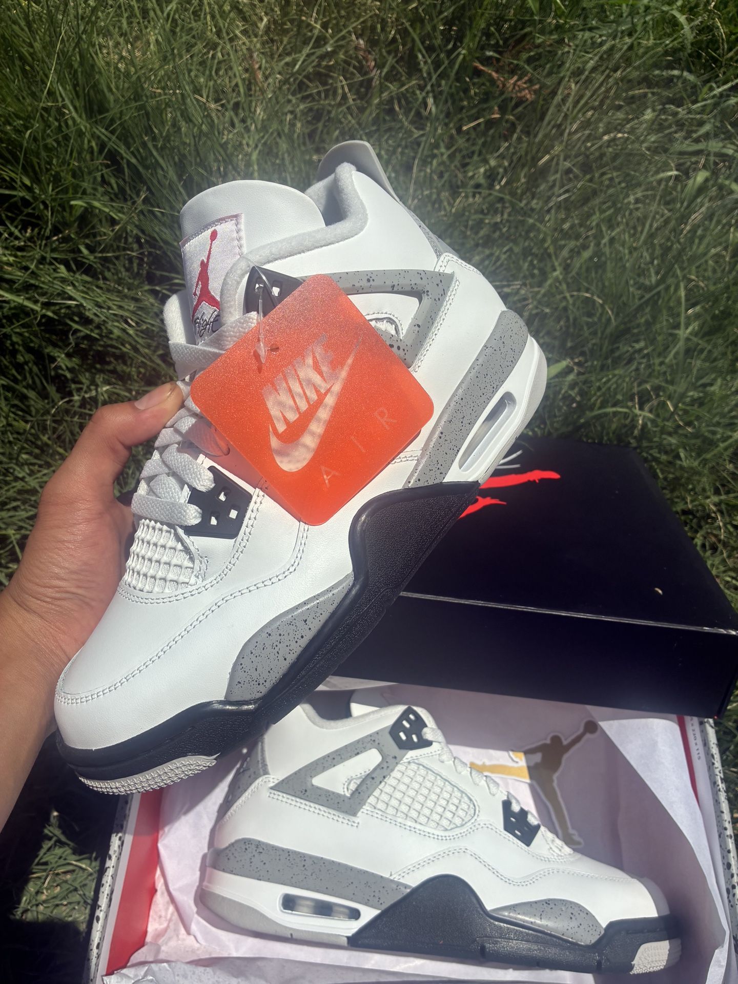 DS “ White Cement “Jordan 4’s Size 6.5Y