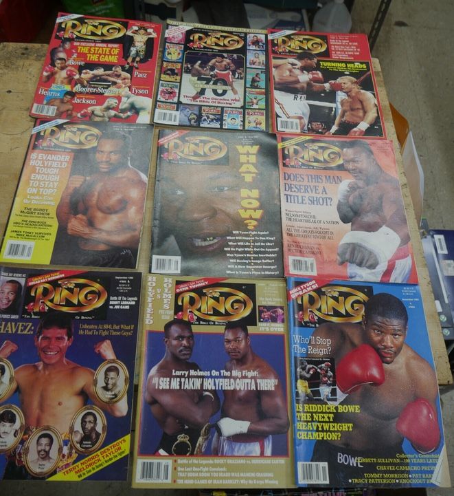 LOT 9 THE RING Boxing MAGAZINES 1992 JANUARY FEBRUARY MARCH APRIL JUNE JULY AUG SEPTEMBER NOVEMBER . MINT CONDITION