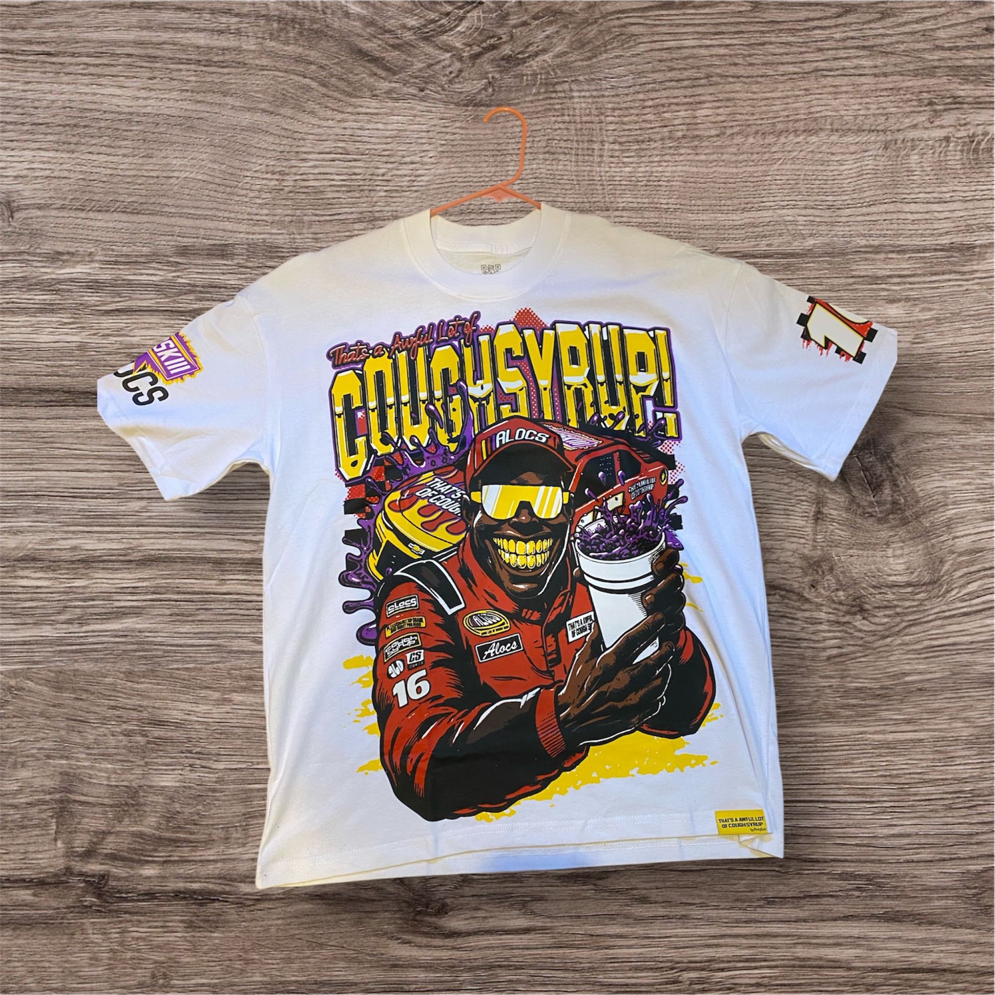 Cough Syrup Large NASCAR tee