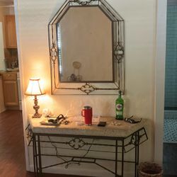 Credenza And Mirror