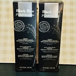 Lot of 2 Perlier Black Rice Platinum Eye Contour Serum Beauty 1.5oz Sealed